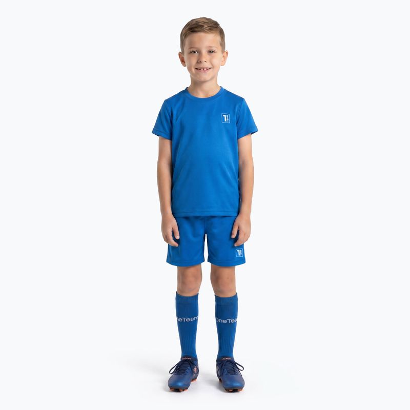 Kinder-Fußballset OneTeam Precision Set Trikot und Shorts blau