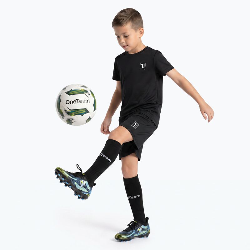 Kinder-Fußballset OneTeam Precision Set Trikot und Shorts schwarz 2