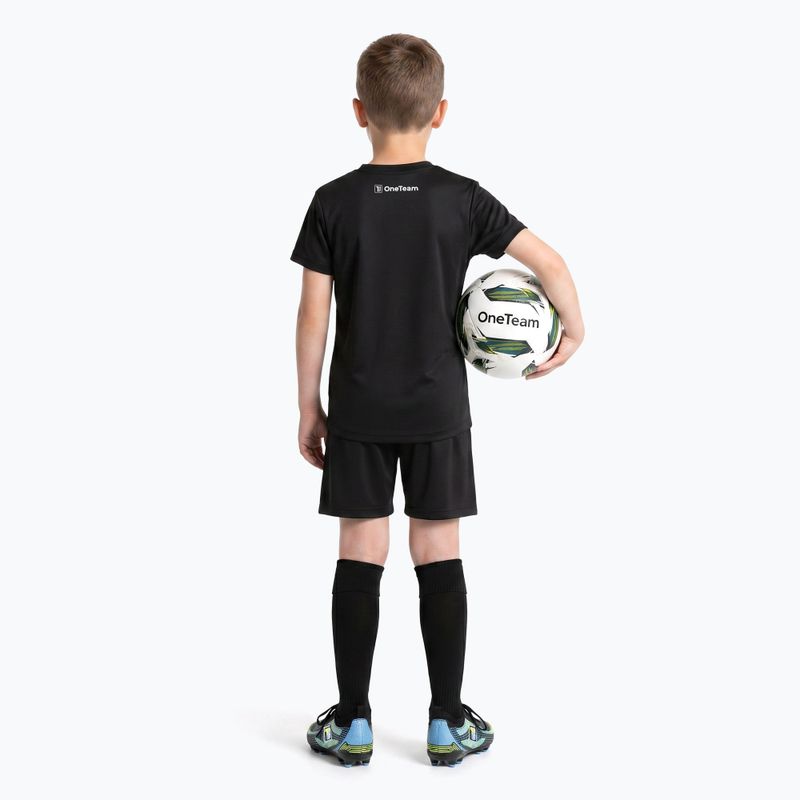 Kinder-Fußballset OneTeam Precision Set Trikot und Shorts schwarz 3