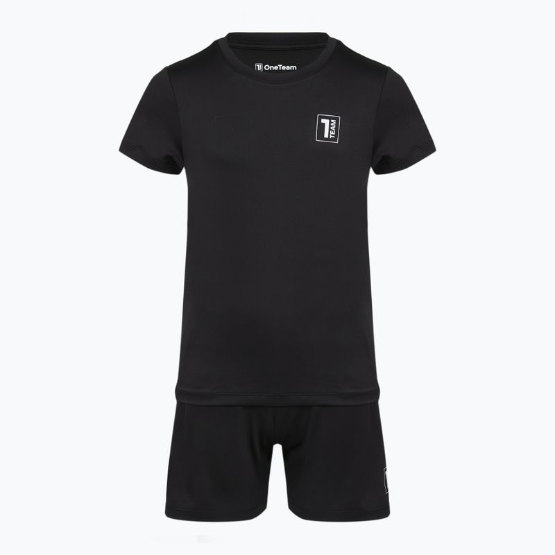 Kinder-Fußballset OneTeam Precision Set Trikot und Shorts schwarz 6