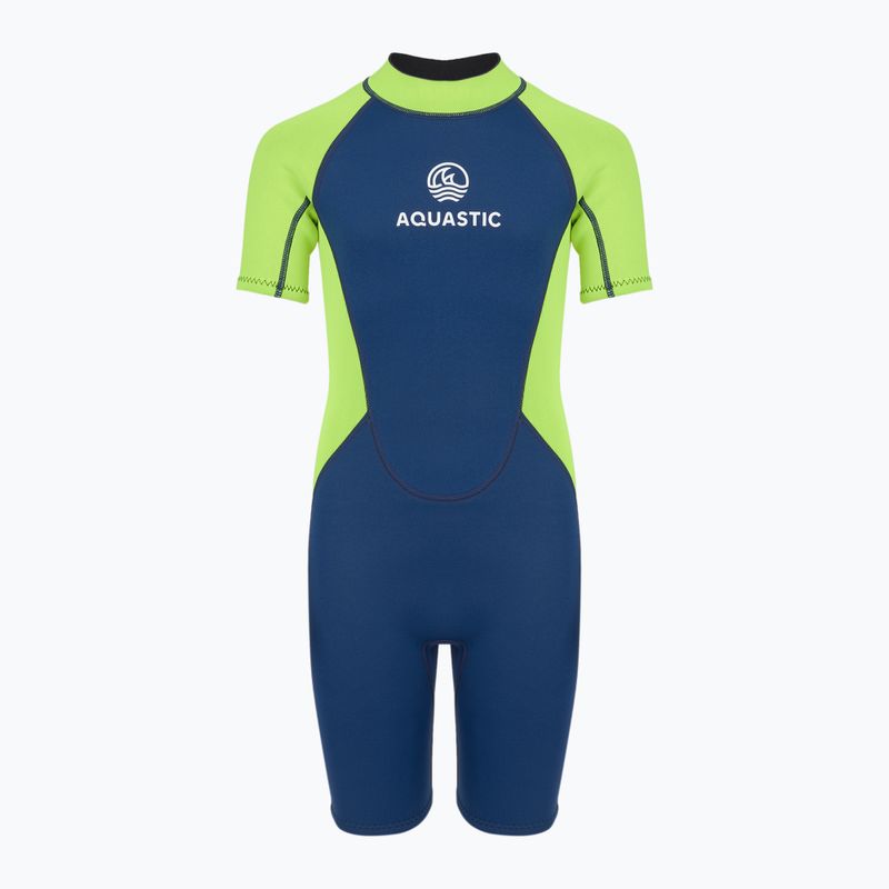 Kinder-Neoprenanzug AQUASTIC Wavey Jrb 2 mm grün/marineblau 3