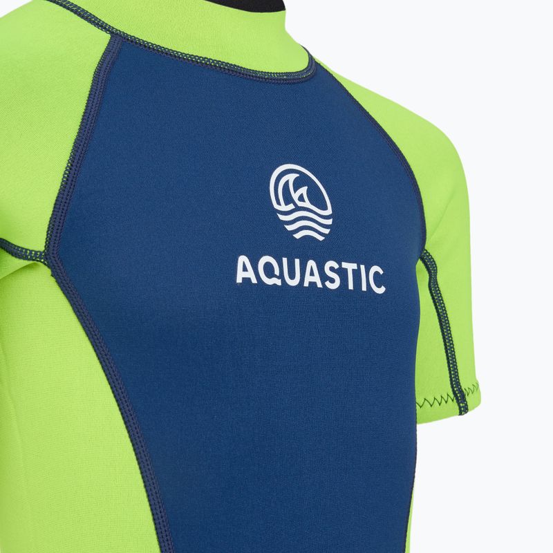 Kinder-Neoprenanzug AQUASTIC Wavey Jrb 2 mm grün/marineblau 5