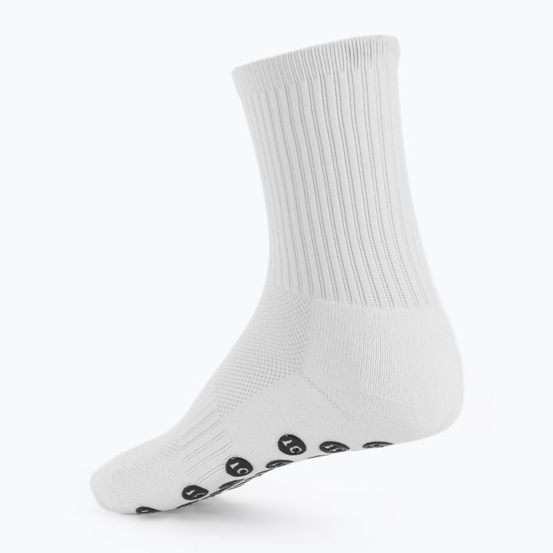 Kinder-Fußballsocken OneTeam Precision Grip non-slip 2-pack white 2