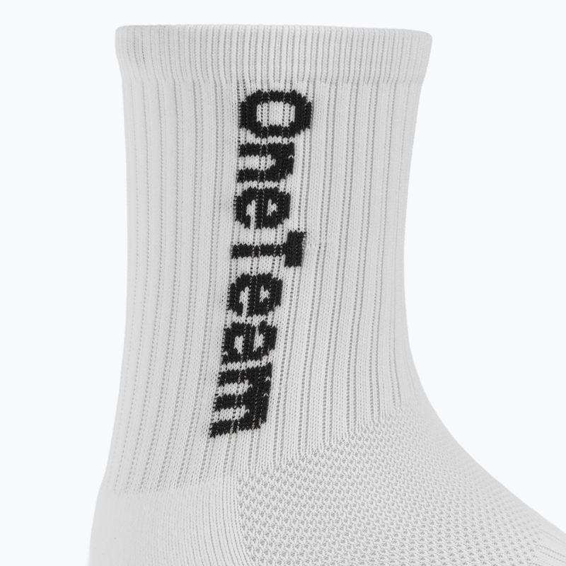 Kinder-Fußballsocken OneTeam Precision Grip non-slip 2-pack white 3