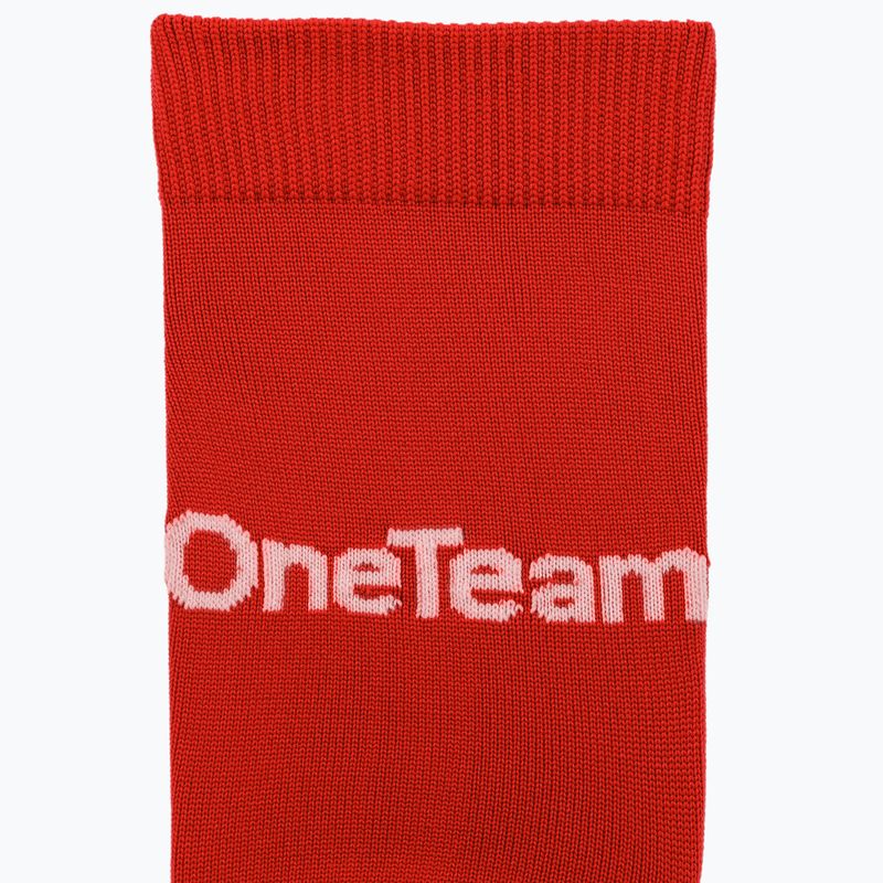 Kinder-Fußballsocken OneTeam Precision football socks Set 2-pack rot 3