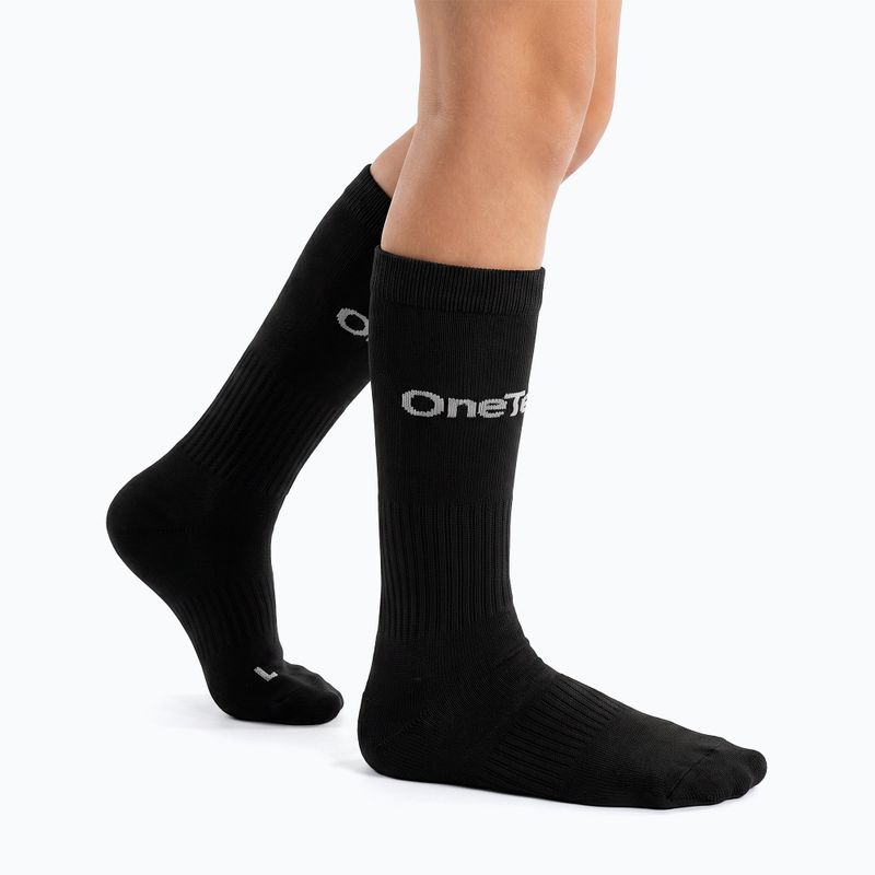 Fußballsocken OneTeam Precision football socks Set 2-pack schwarz 2