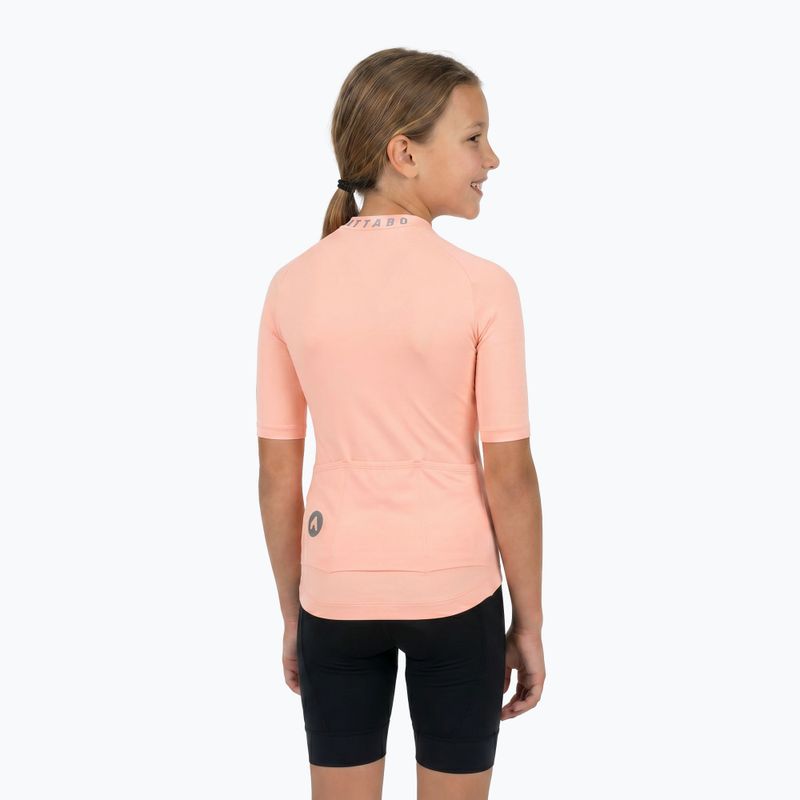 Kinder-Fahrradtrikot ATTABO TEVRA JR mit kurzem Reißverschluss, rosa 2