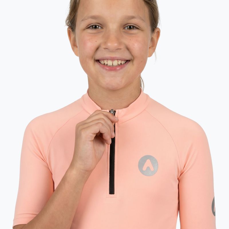 Kinder-Fahrradtrikot ATTABO TEVRA JR mit kurzem Reißverschluss, rosa 3