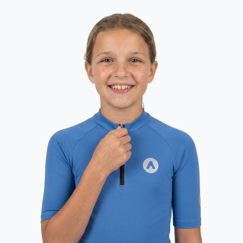 Kinder-Radtrikot ATTABO TEVRA JR mit kurzem Reißverschluss blau 3