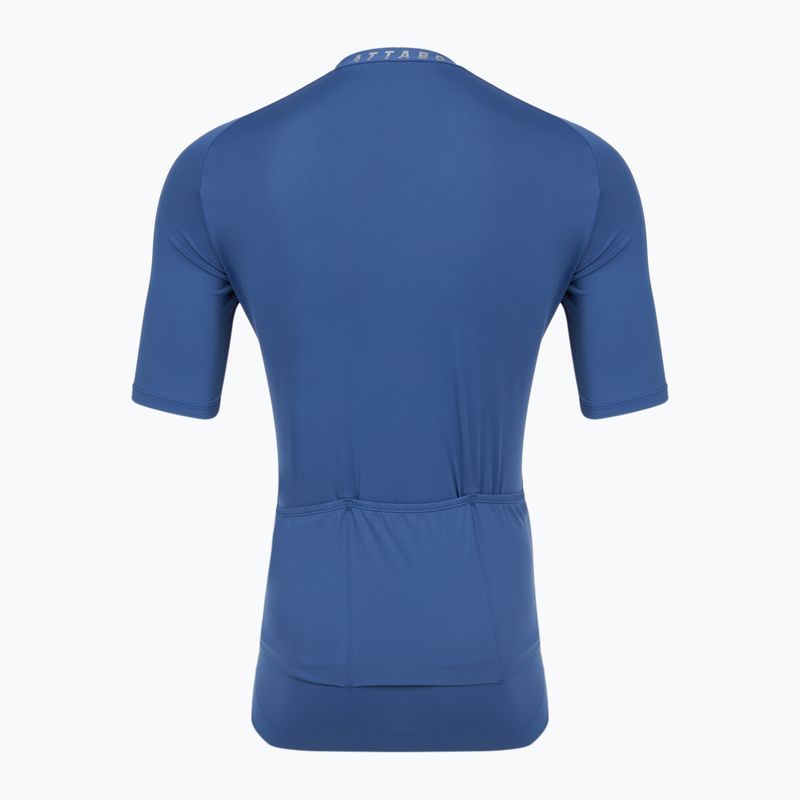 Herren-Fahrradtrikot ATTABO TEVRA mit kurzem Reißverschluss, marineblau 9