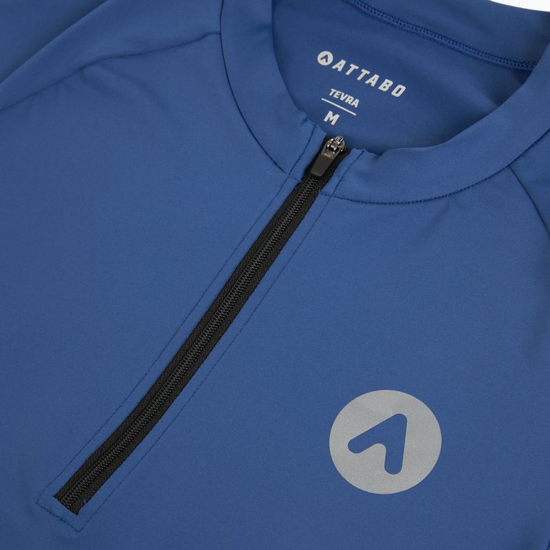 Herren-Fahrradtrikot ATTABO TEVRA mit kurzem Reißverschluss, marineblau 10