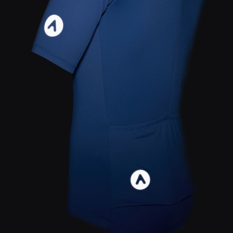 Herren-Fahrradtrikot ATTABO TEVRA mit kurzem Reißverschluss, marineblau 15
