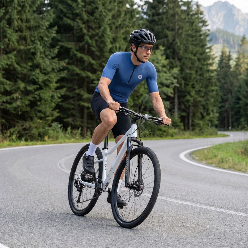 Herren-Fahrradtrikot ATTABO TEVRA mit kurzem Reißverschluss, marineblau 6