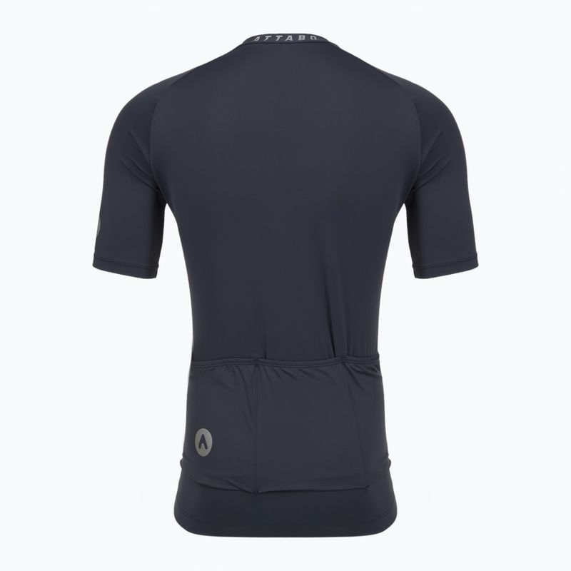 Herren-Fahrradtrikot ATTABO TEVRA mit kurzem Reißverschluss, schwarz 9