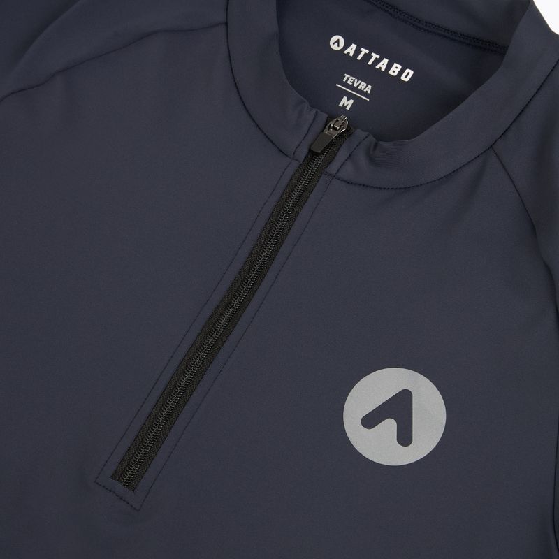 Herren-Fahrradtrikot ATTABO TEVRA mit kurzem Reißverschluss, schwarz 10