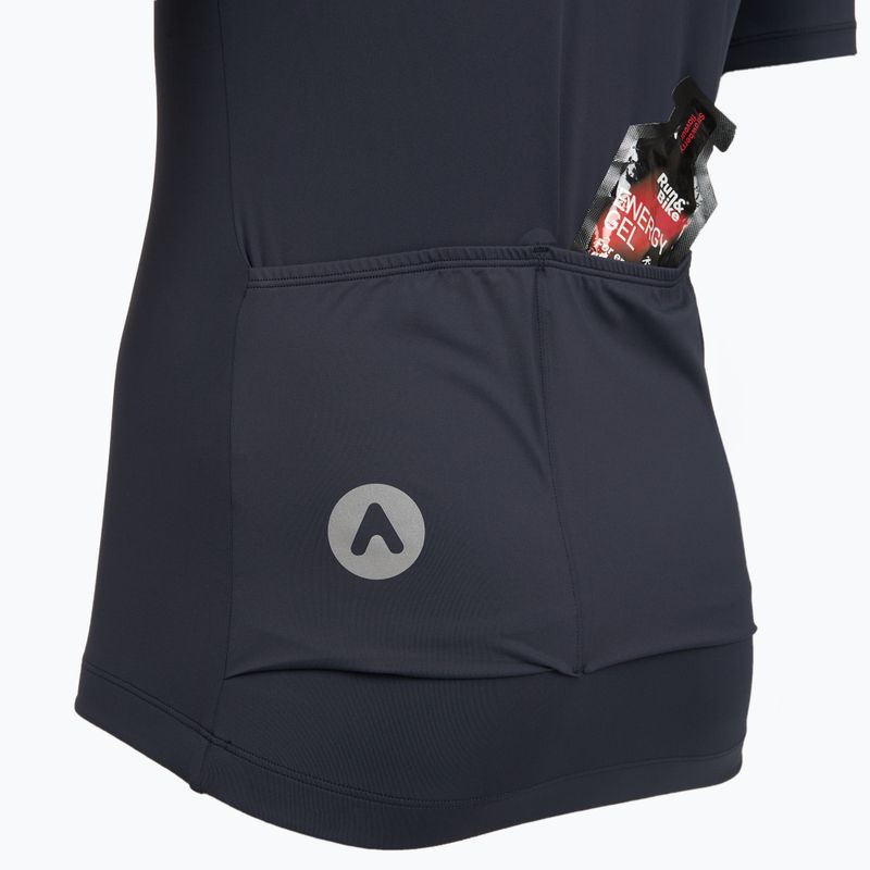 Herren-Fahrradtrikot ATTABO TEVRA mit kurzem Reißverschluss, schwarz 13