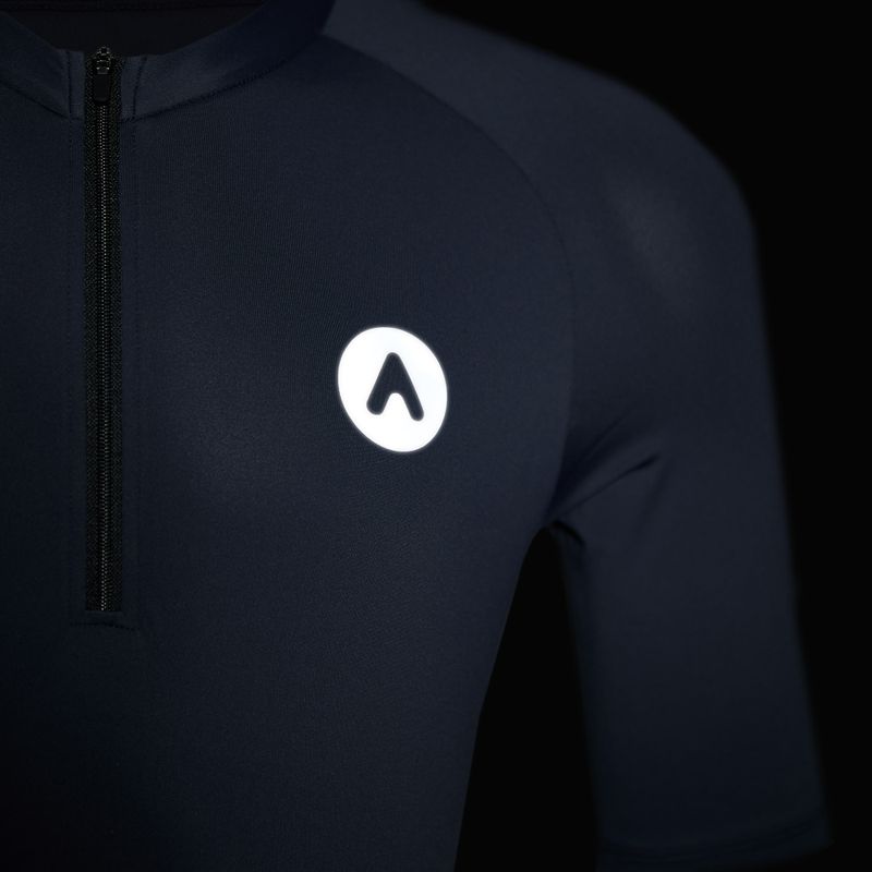 Herren-Fahrradtrikot ATTABO TEVRA mit kurzem Reißverschluss, schwarz 14