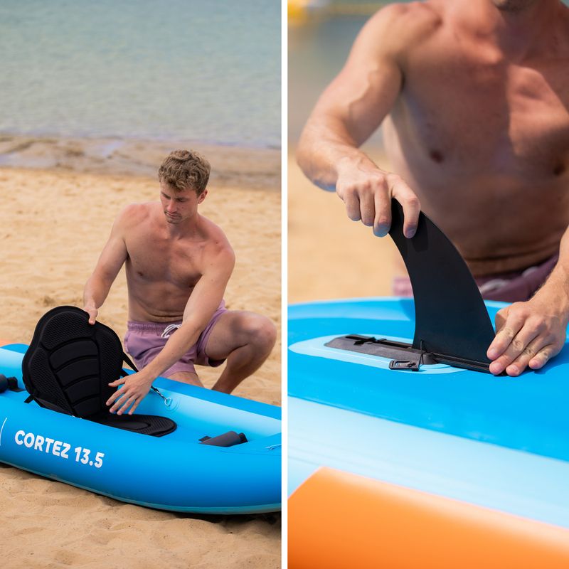 AQUASTIC Cortez 13'5" 410 cm blau 2-Personen aufblasbares Kajak 20