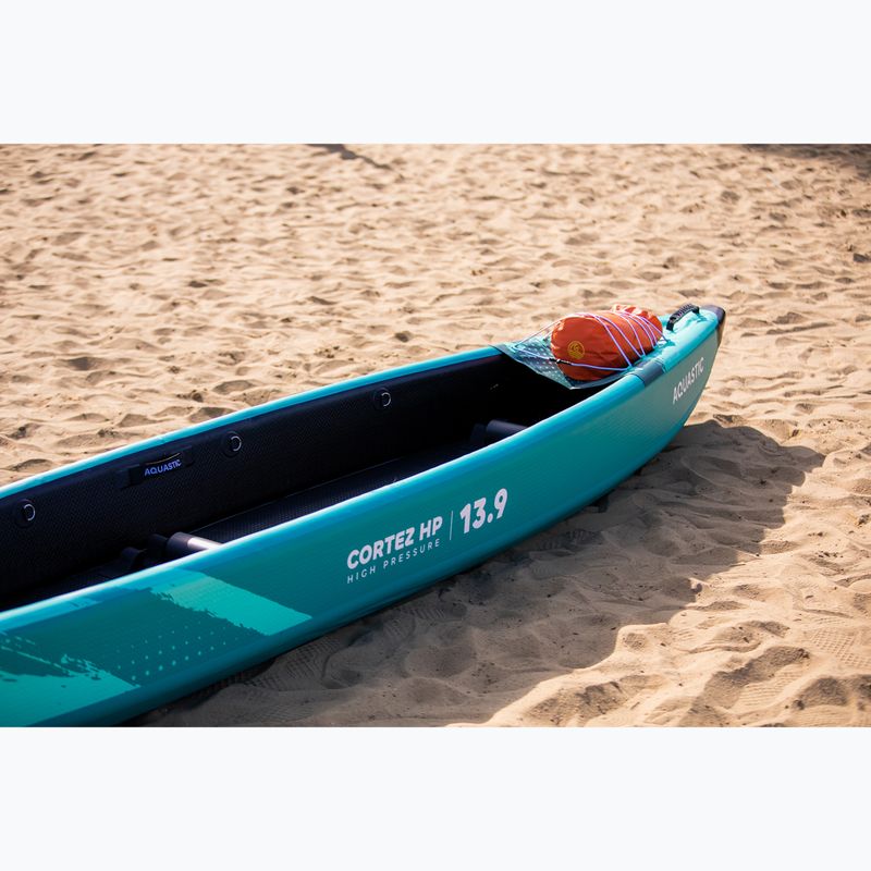 AQUASTIC Cortez 13'9" 420 cm grünes aufblasbares 2-Personen-Hochdruck-Kajak 21