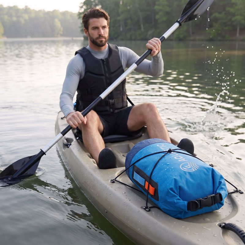 Wasserdichter Packsack AQUASTIC Dry Bag 8 l Nylon/TPU Blau 2