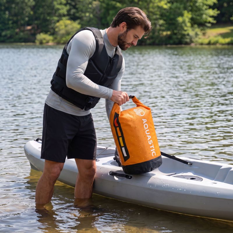 Wasserdichter Packsack AQUASTIC Dry Bag 20 l Nylon/TPU Orange 2