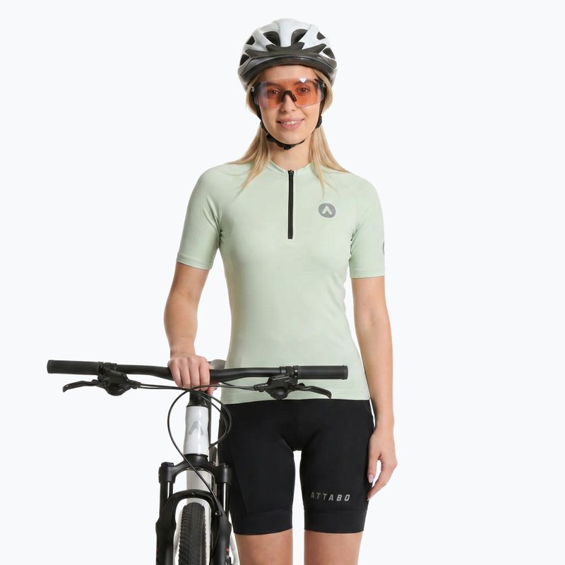 Damen Fahrradtrikot ATTABO TEVRA mit kurzem Reißverschluss in Minzgrün 5
