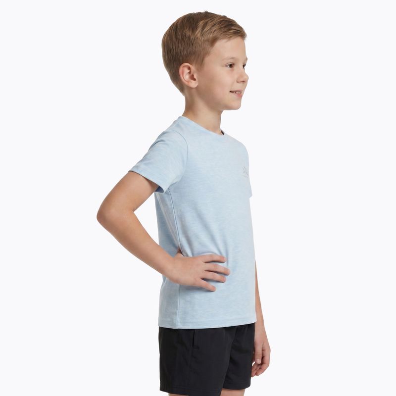 Kinder-Trekking-T-Shirt KADVA Merivra merino blue 2