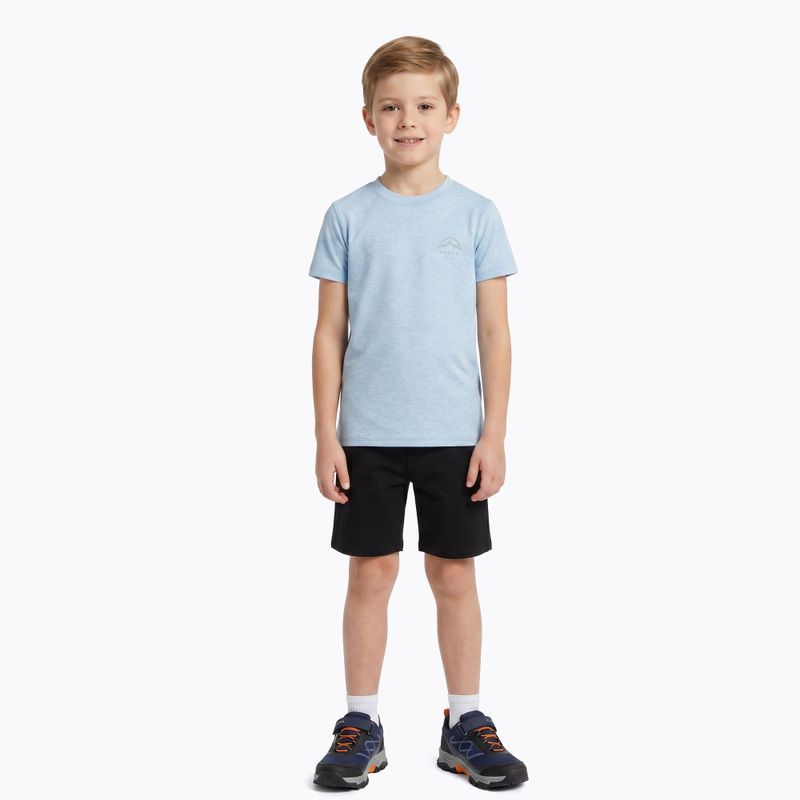 Kinder-Trekkingshirt KADVA Merivra Merino Blau 3