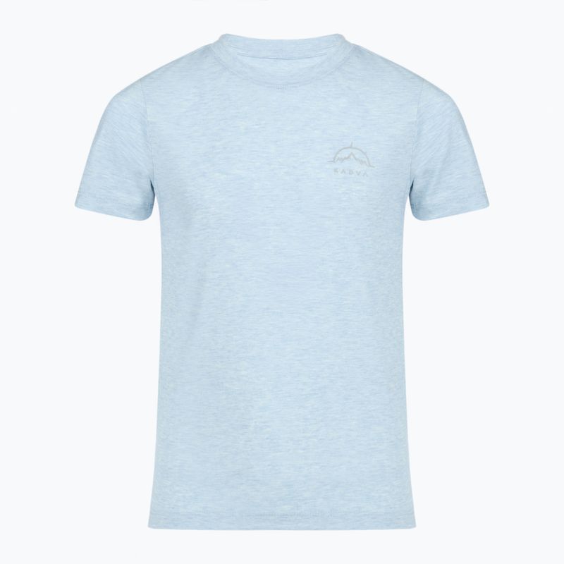 Kinder-Trekking-T-Shirt KADVA Merivra merino blue