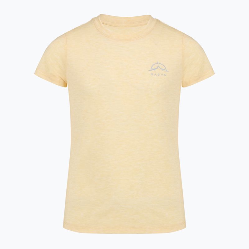 Kinder-Trekking-T-Shirt KADVA Merivra Merinowolle Pfirsich 7