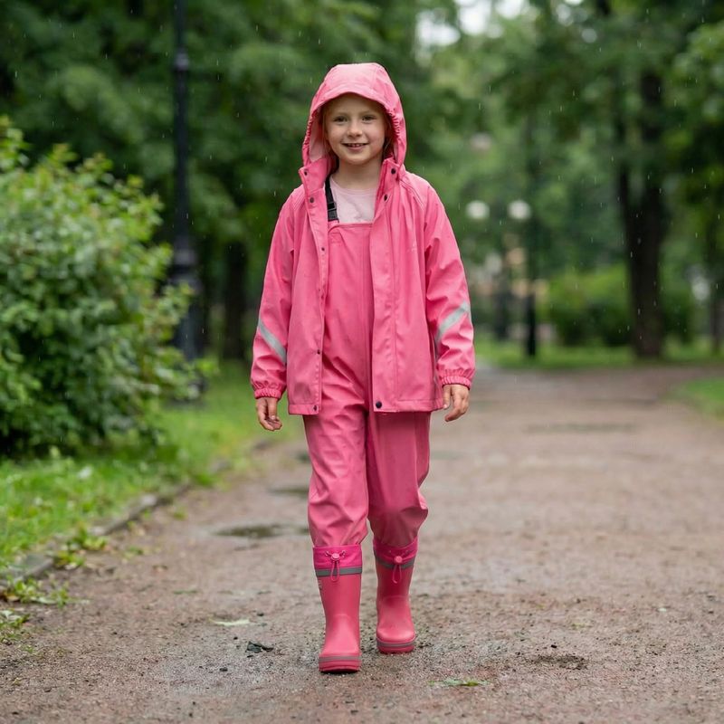 Kinder-Gummistiefel KADVA PuddleProof JR mit reflektierenden Elementen rosa 3