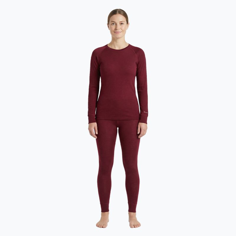 Damen Thermo-Unterwäsche-Set WOOLCANO Merino SET0543 burgundy