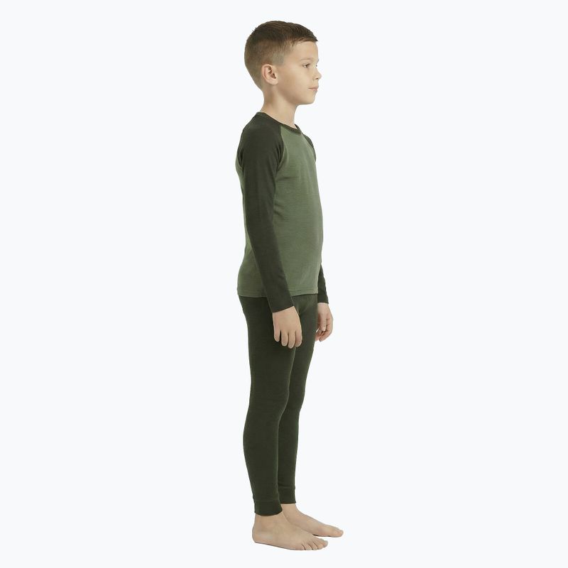 Kinder Thermo-Unterwäsche-Set WOOLCANO Merino SET0982 khaki 2