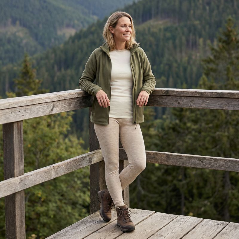 Thermo-Unterwäsche-Set WOOLCANO Merino SET0980 beige 8