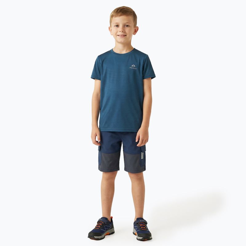 Kinder-Trekking-T-Shirt KADVA TrailCore breathable navy blue 3