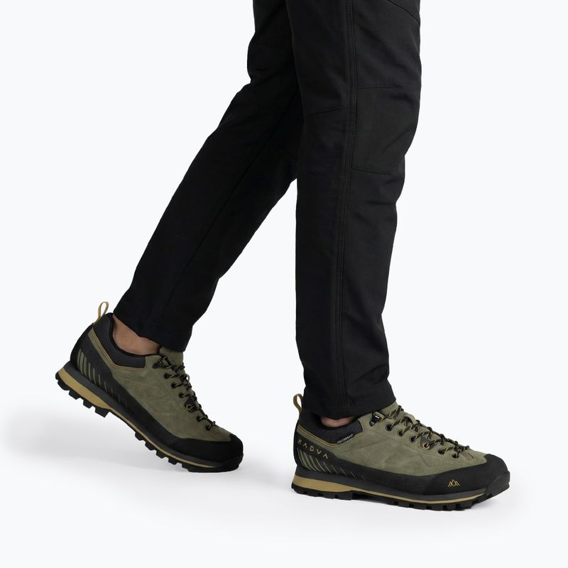 Trekkingschuhe Herren KADVA NEVRA WP Leder-Halbschuhe Grün 2