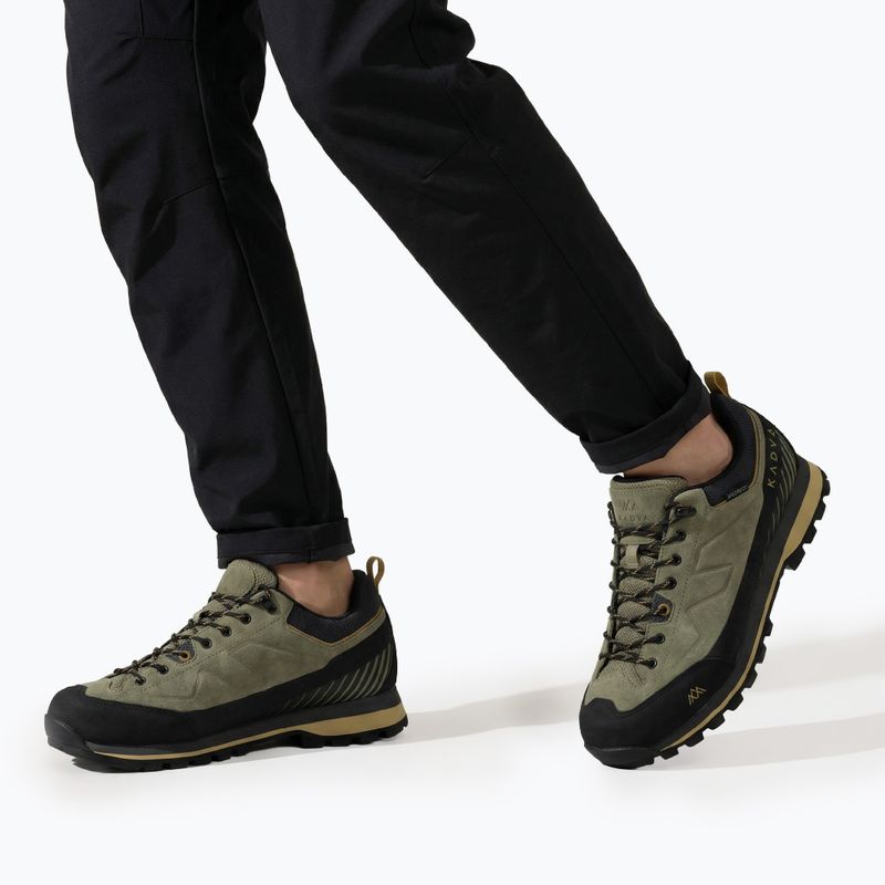 Trekkingschuhe Herren KADVA NEVRA WP Leder-Halbschuhe Grün 3