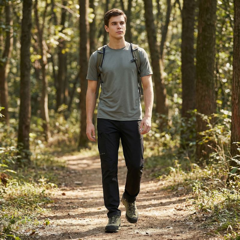 Trekkingschuhe Herren KADVA NEVRA WP Leder-Halbschuhe Grün 7