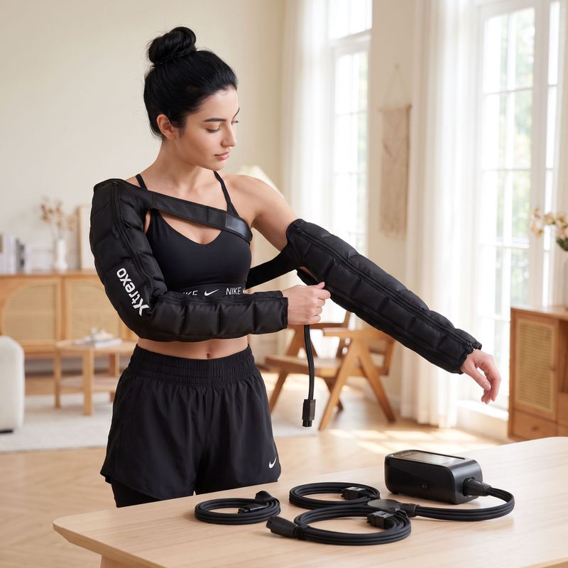 XTREXO Massager AIRPRESSO 8 Kompressionsmassageärmel schwarz 4