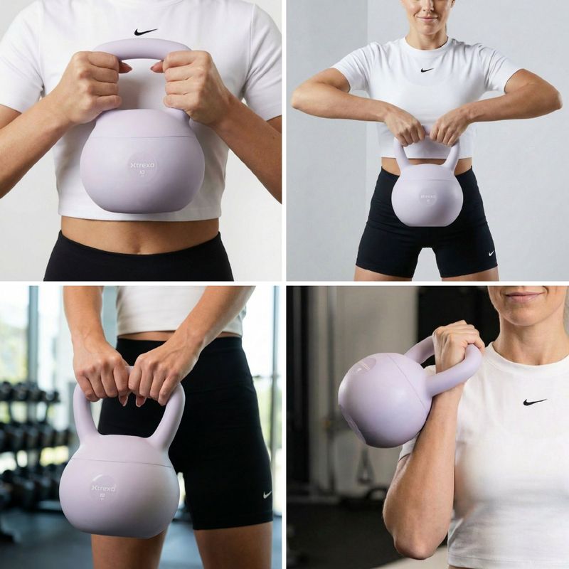 Kettlebell SOFT XTREXO 10 kg lila 6
