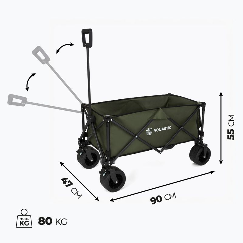 Faltbarer Transportwagen AQUASTIC Caro Grün 11