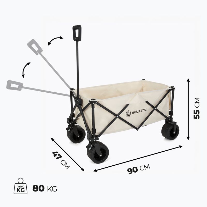 Faltbarer Transportwagen AQUASTIC Caro Beige 11