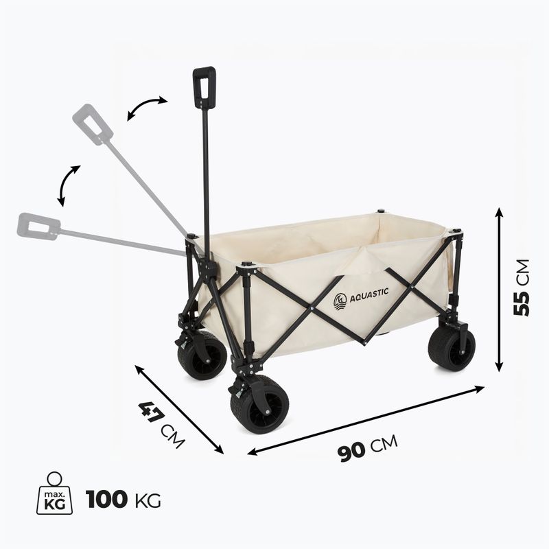Faltbarer Transportwagen AQUASTIC Caro Beige 11