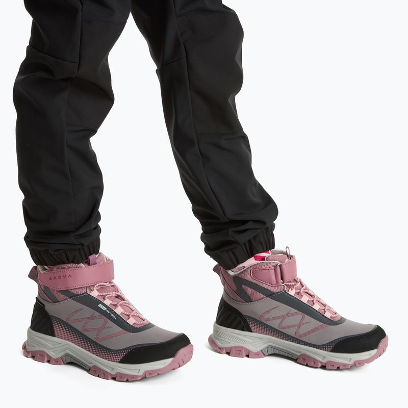 Kinder-Trekkingschuhe KADVA Rocky Trail Mid WaterProof Softshell grau 2