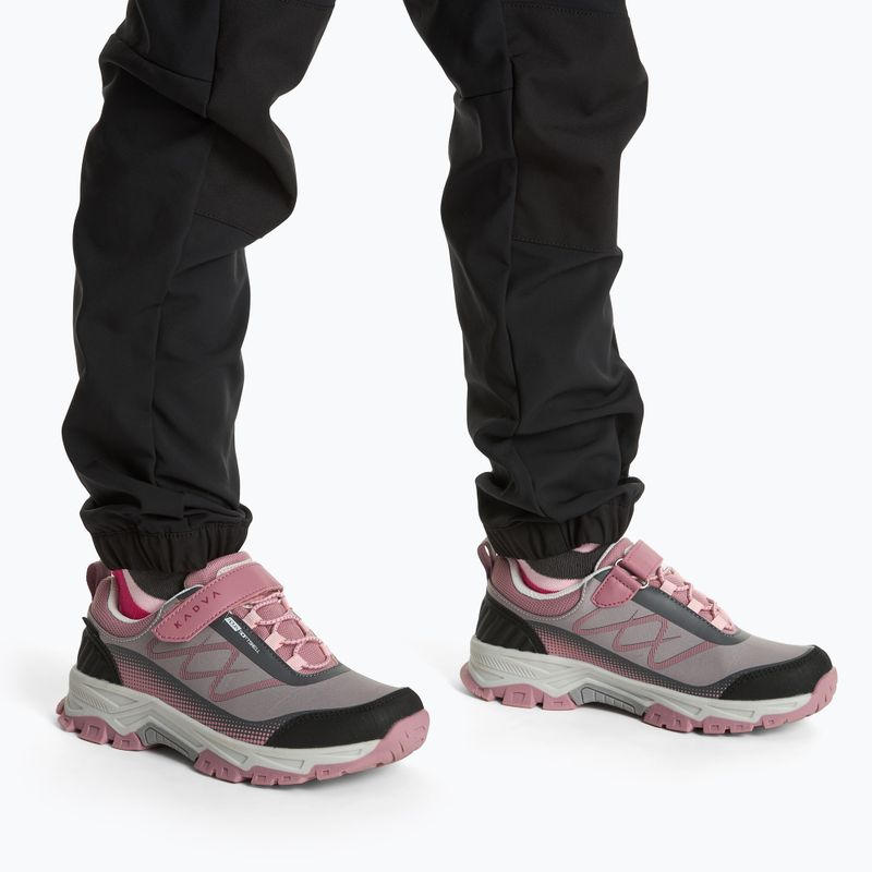 Kinder-Trekking-Schuhe KADVA Rocky Trail Low WaterProof Softshell grau 2