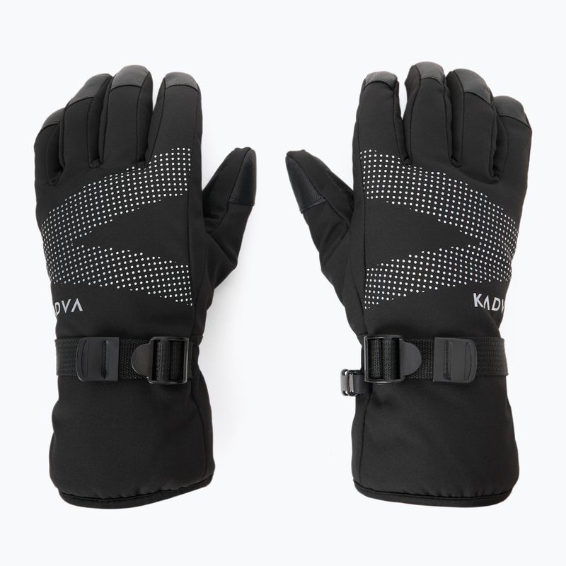 Damen-Skihandschuhe KADVA Mountain Flow Pro Leder 3M Thinsulate schwarz 2