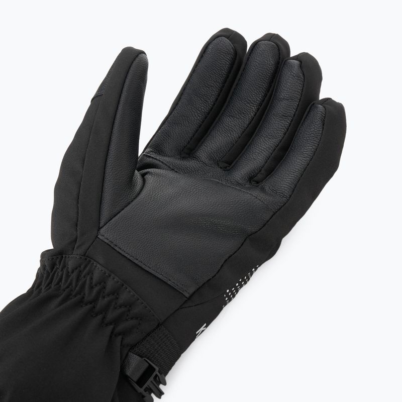 Damen-Skihandschuhe KADVA Mountain Flow Pro Leder 3M Thinsulate schwarz 7