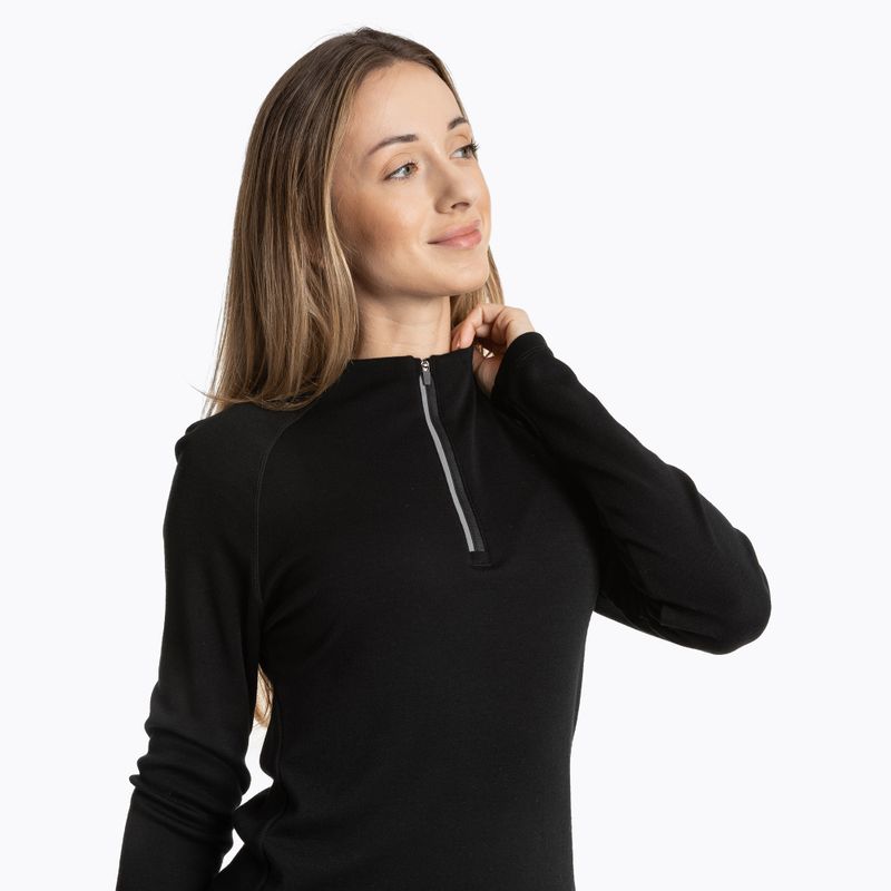 Damen Thermo-Sweatshirt WOOLCANO Merino TOP0545 schwarz 5