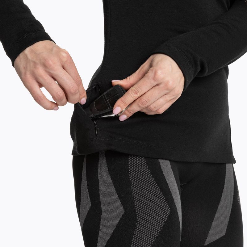 Damen Thermo-Sweatshirt WOOLCANO Merino TOP0545 schwarz 7