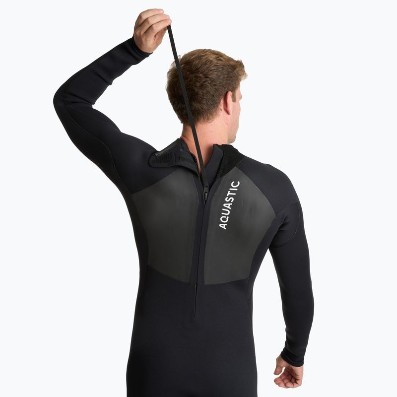 Herren-Neoprenanzug AQUASTIC aus 4/3 mm Neopren WAVEY black 6